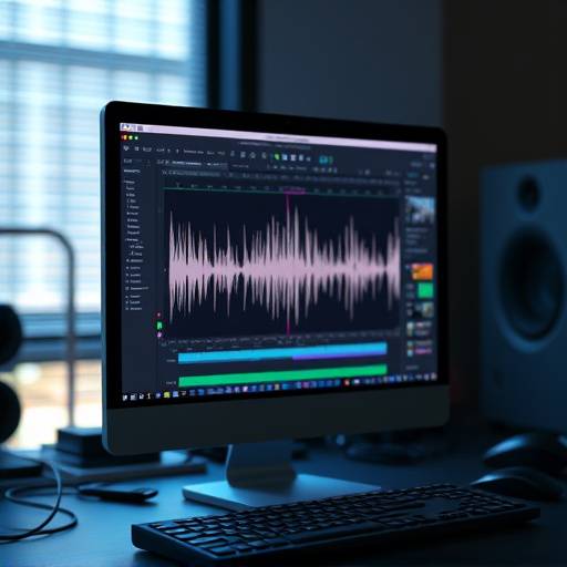 Audio Editing Software on a computer screen