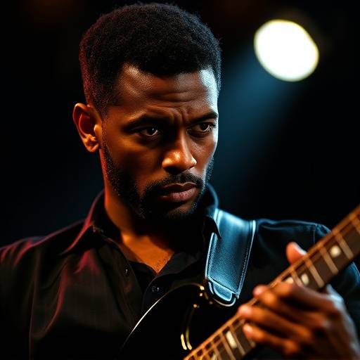 Photo of Blues guitarist, Marcus