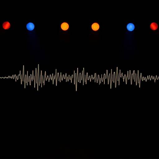 Waveform of a live recording before editing showing stage rumble and feedback